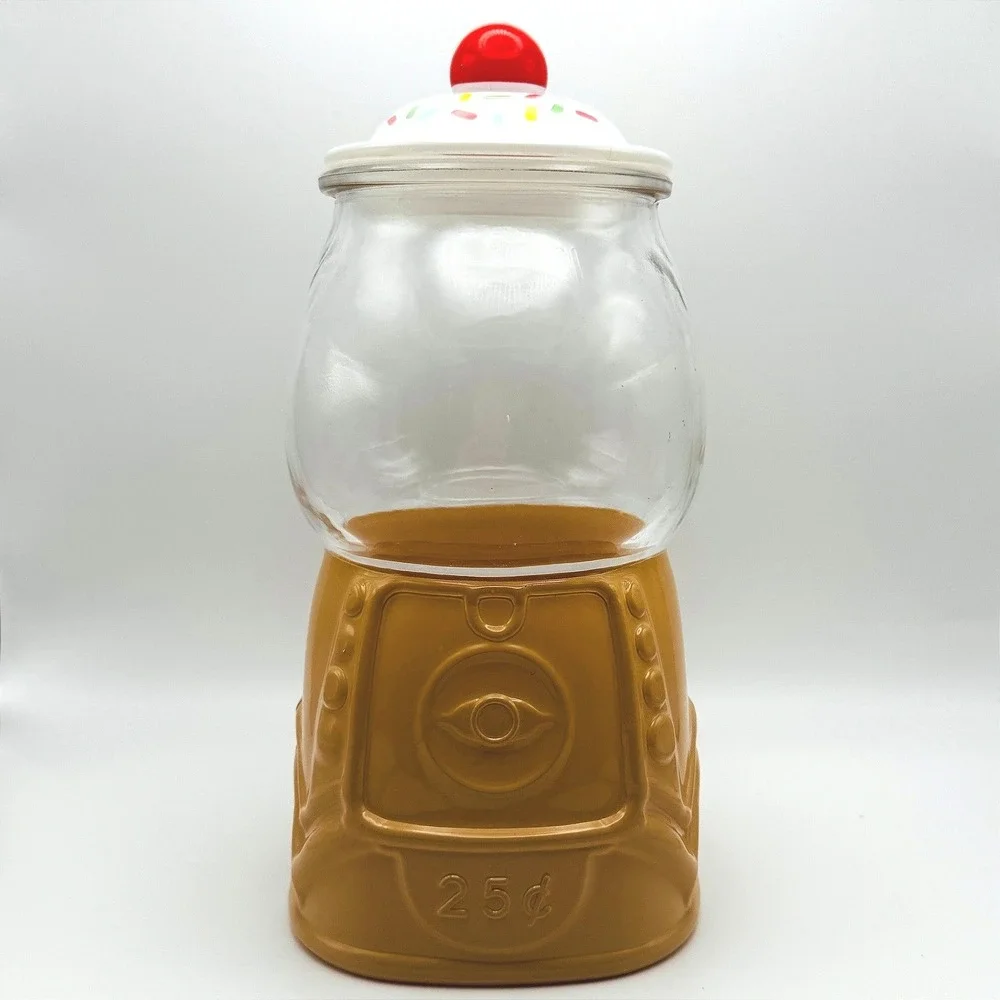 Target Gumball Machine Cookie Jar Candy Canister 25¢ Glass Nostalgic Retro